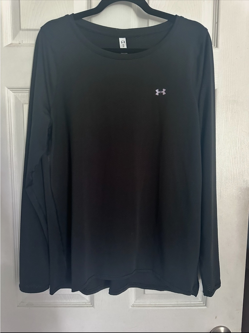 Under Armour Women’s Long Sleeve Performance Tee - Black with Small White Logo